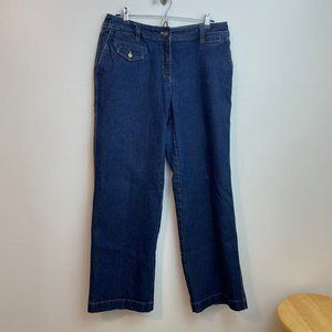 Jones Wear Studio Essentials Dark Wash Flat Front Jeans